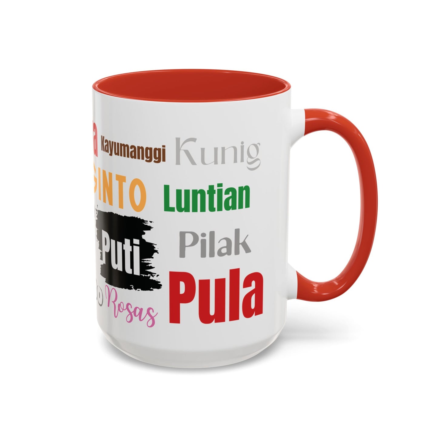 Learn Filipino Colors Accent Coffee Mug