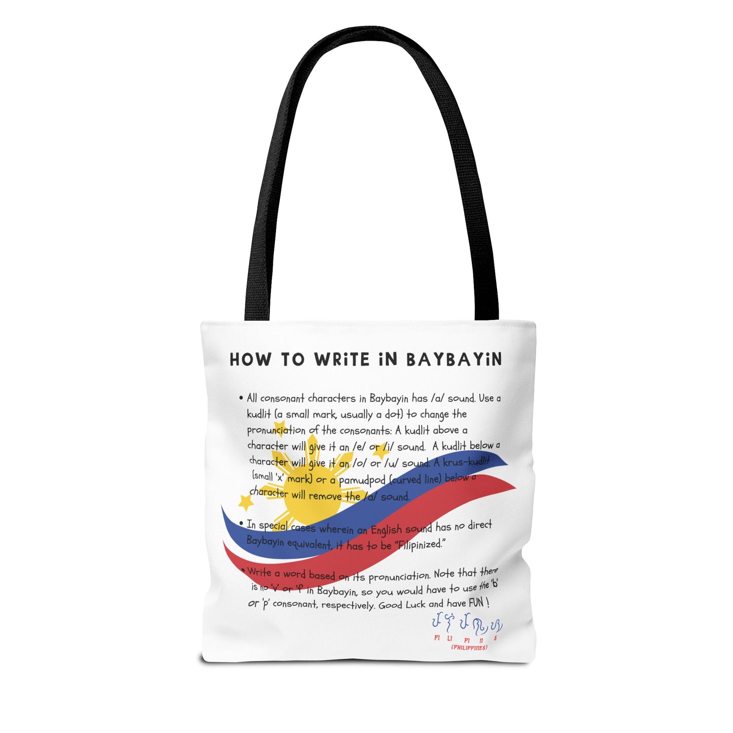 How to Write BAYBAYIN Tote Bag