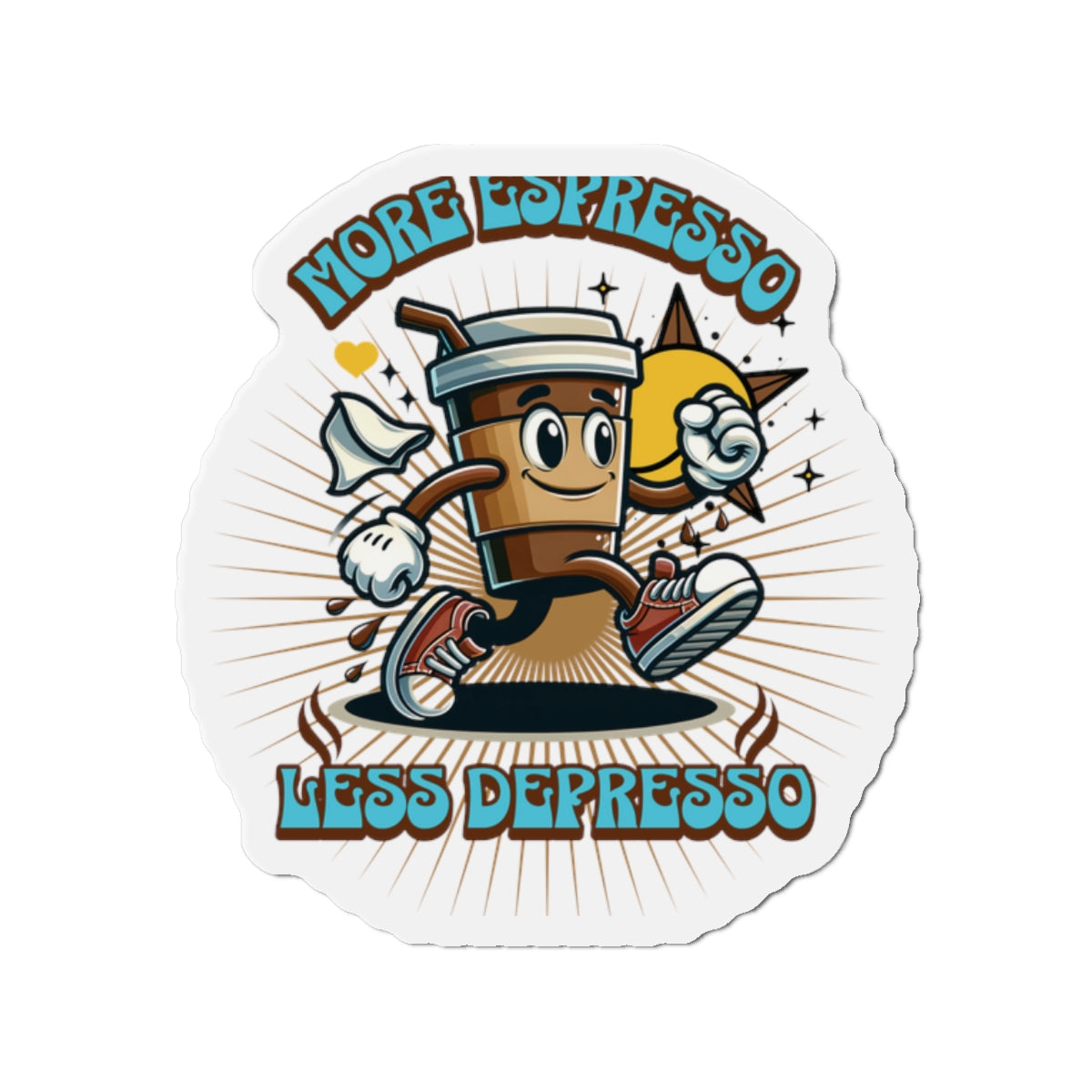 More Espresso Less Depresso Die-Cut Magnet