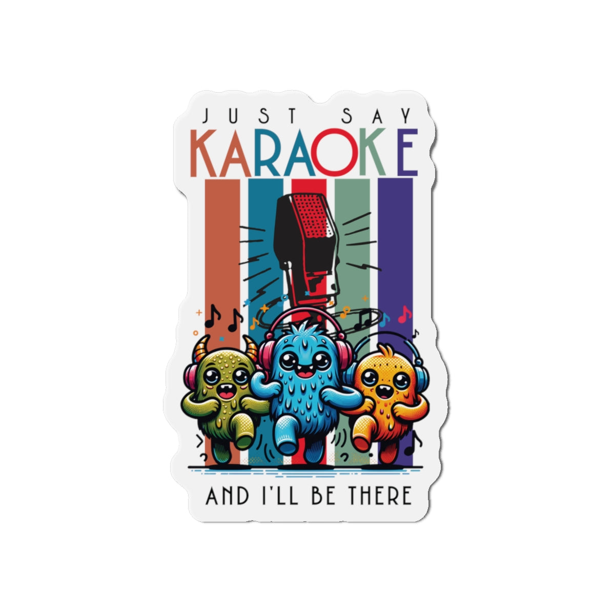 Kawaii Karaoke Die-Cut Magnet