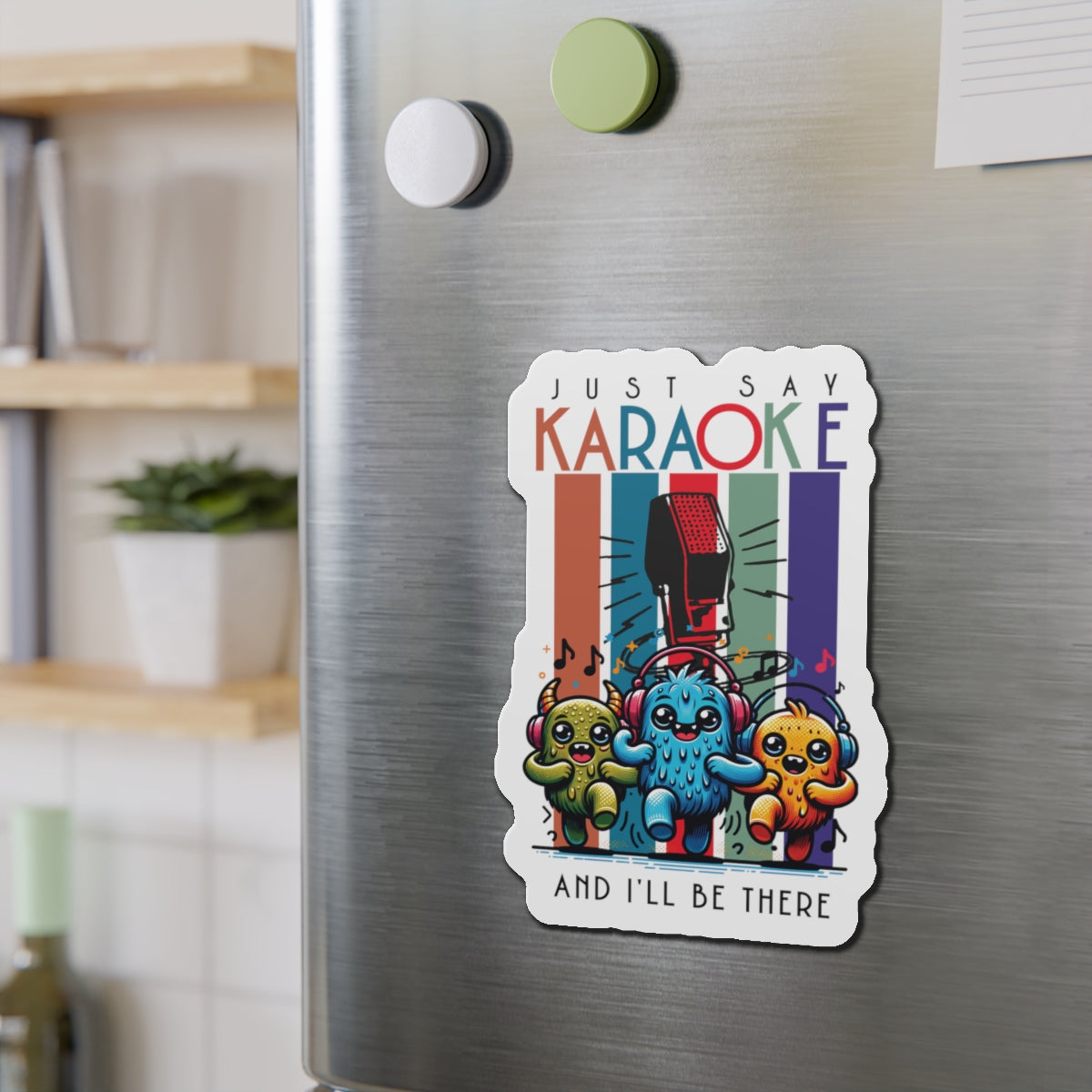 Kawaii Karaoke Die-Cut Magnet