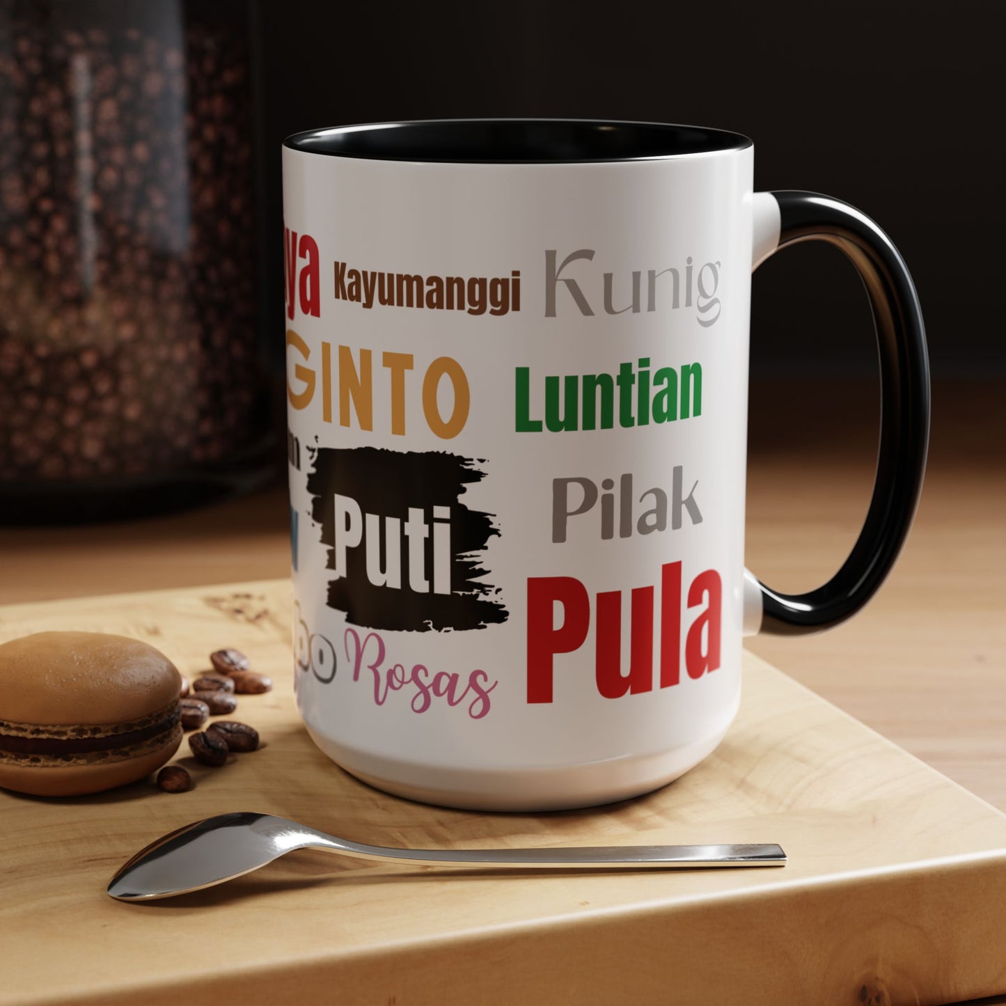 Learn Filipino Colors Accent Coffee Mug