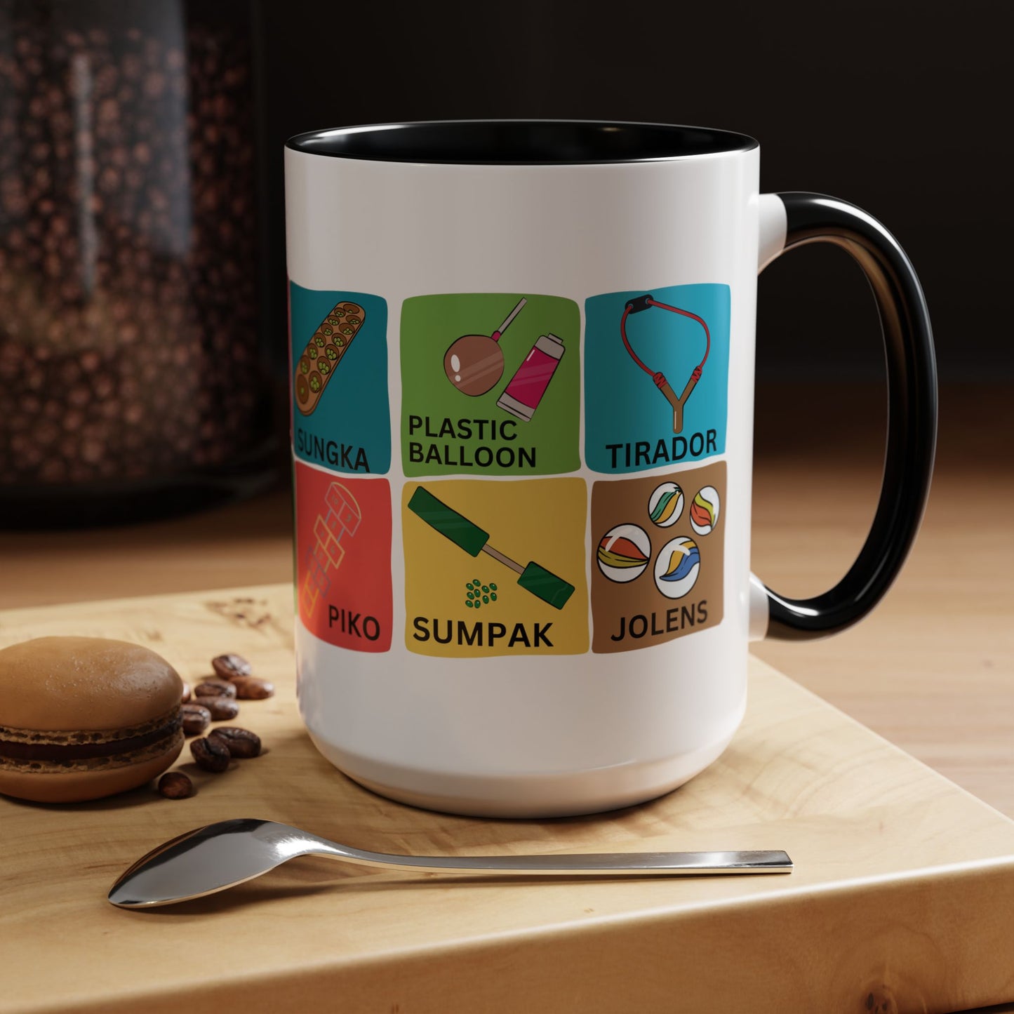 Filipino Classic Toys and Games on Accent Coffee Mug