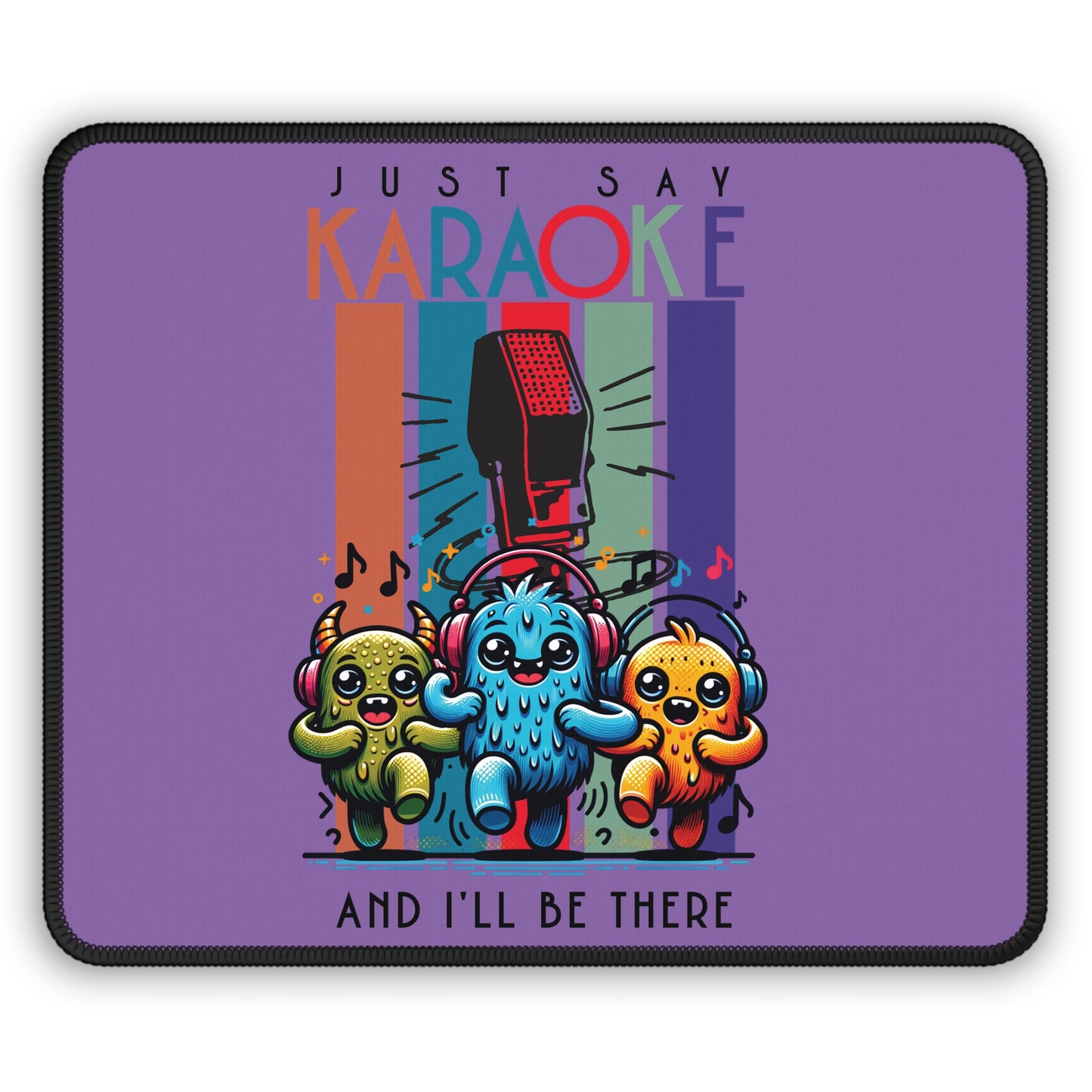 Kawaii Karaoke Gift Mouse Pad - Purple