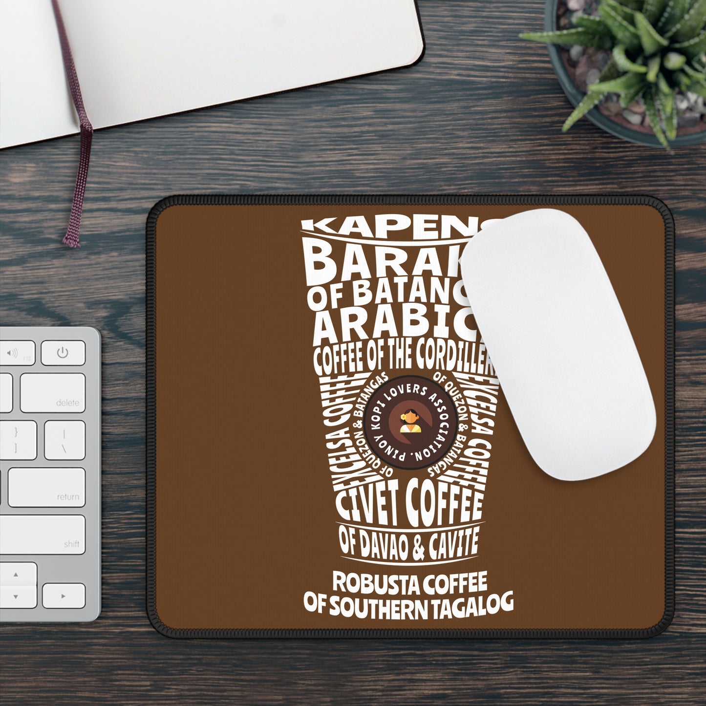 Philippine Best Coffee Beans Mousepad - Brown