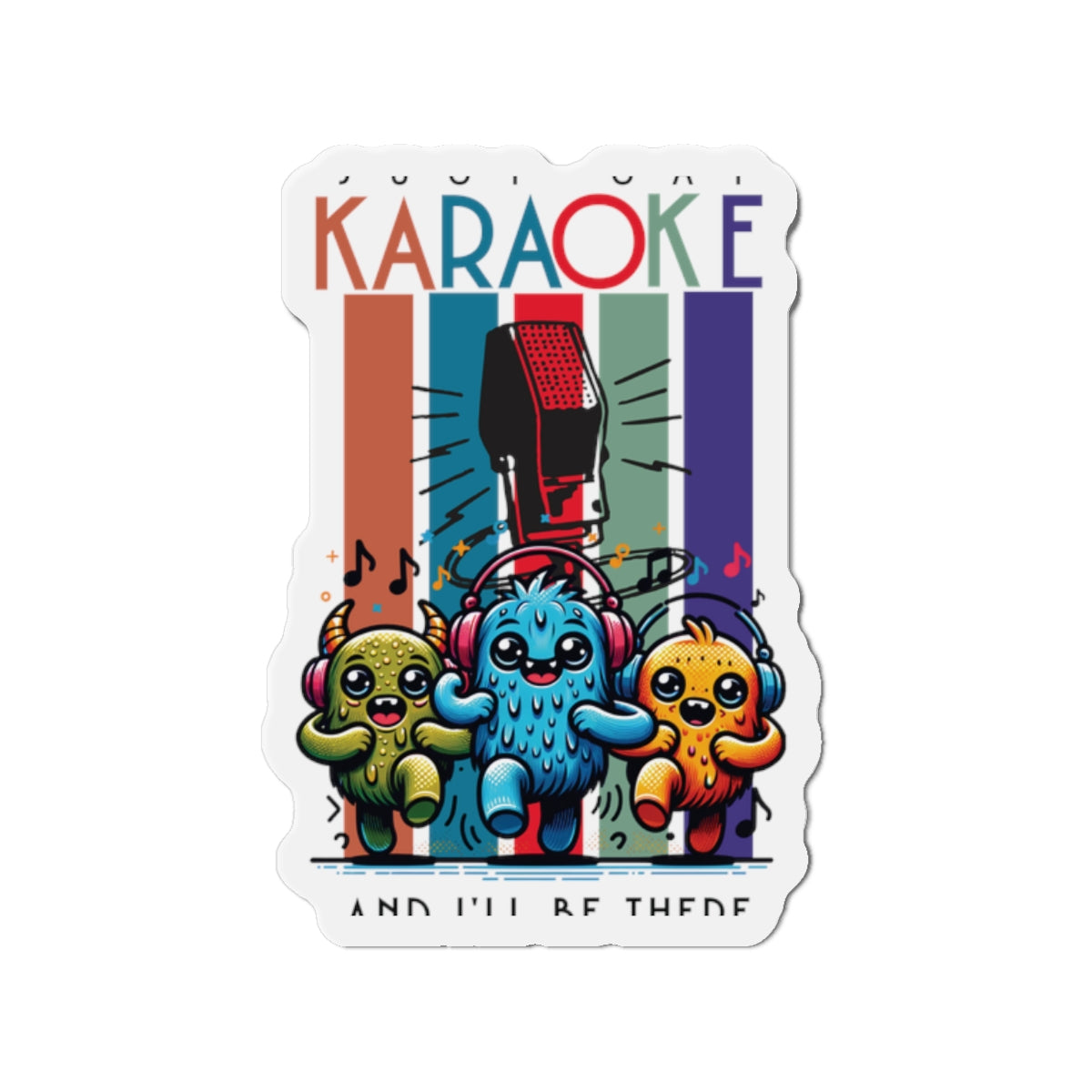 Kawaii Karaoke Die-Cut Magnet