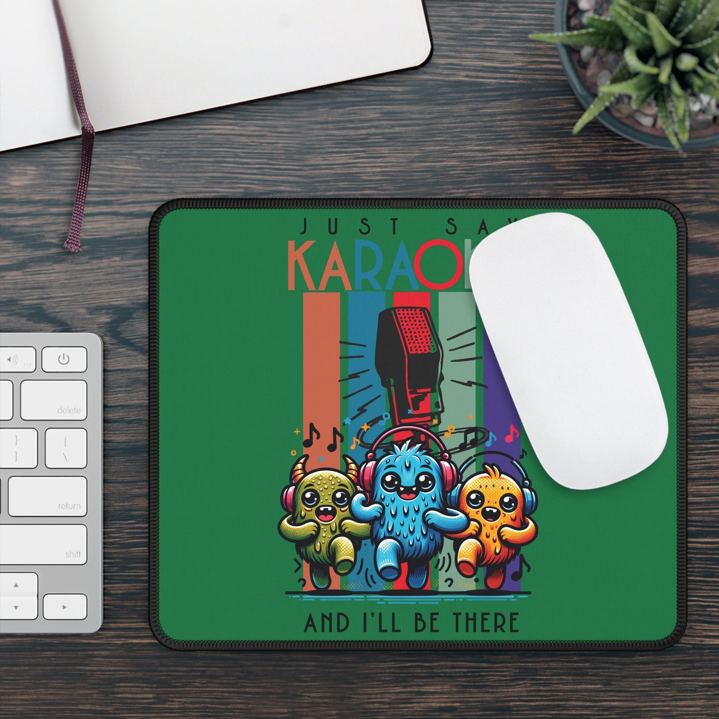 Kawaii Karaoke Gift Mouse Pad - Green