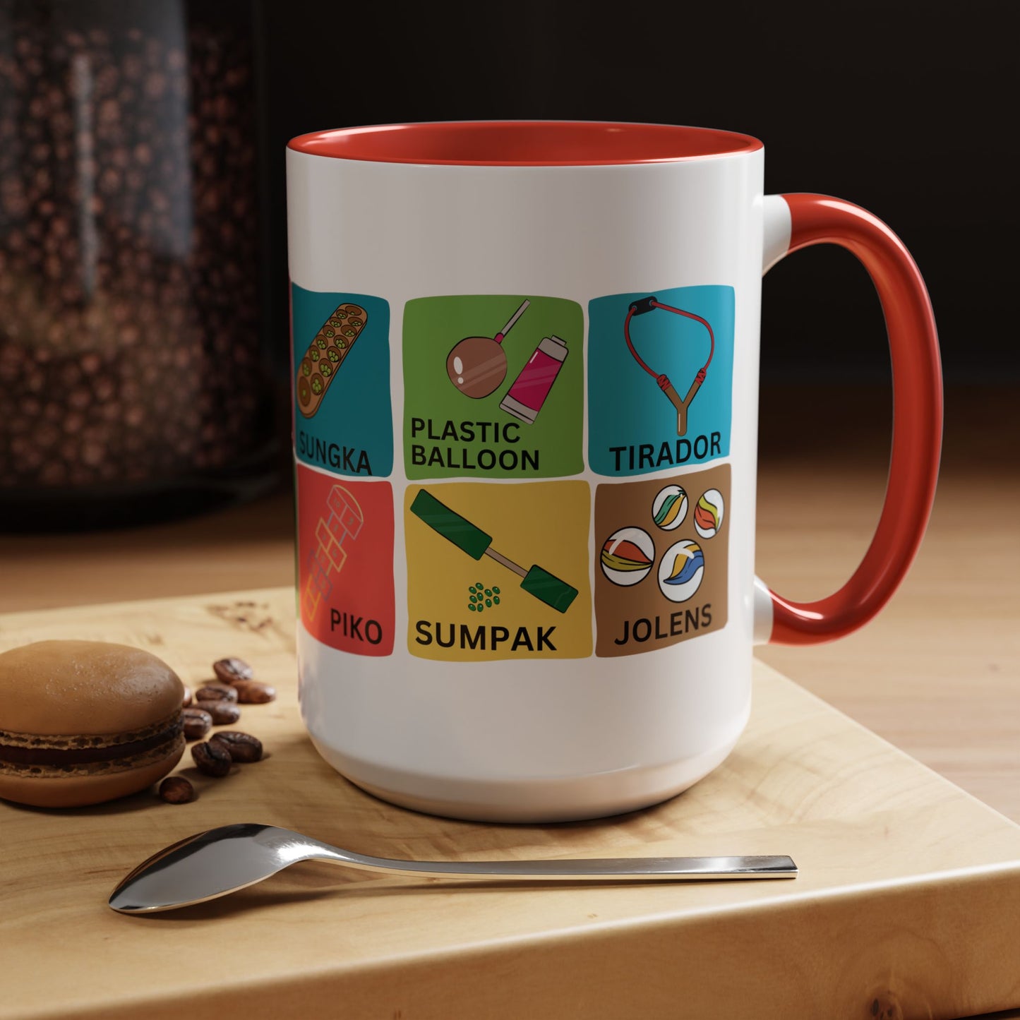 Filipino Classic Toys and Games on Accent Coffee Mug