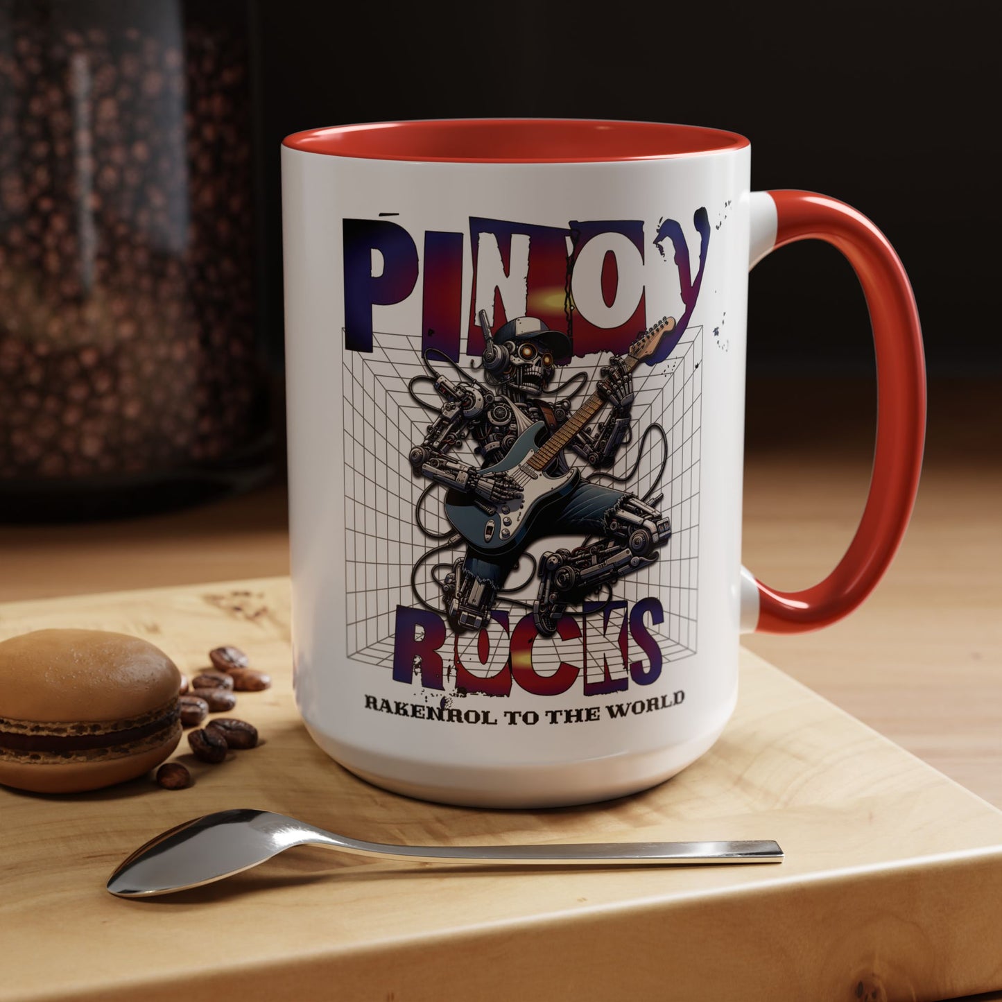 Filipino Expression PINOY ROCKS Accent Coffee Mug