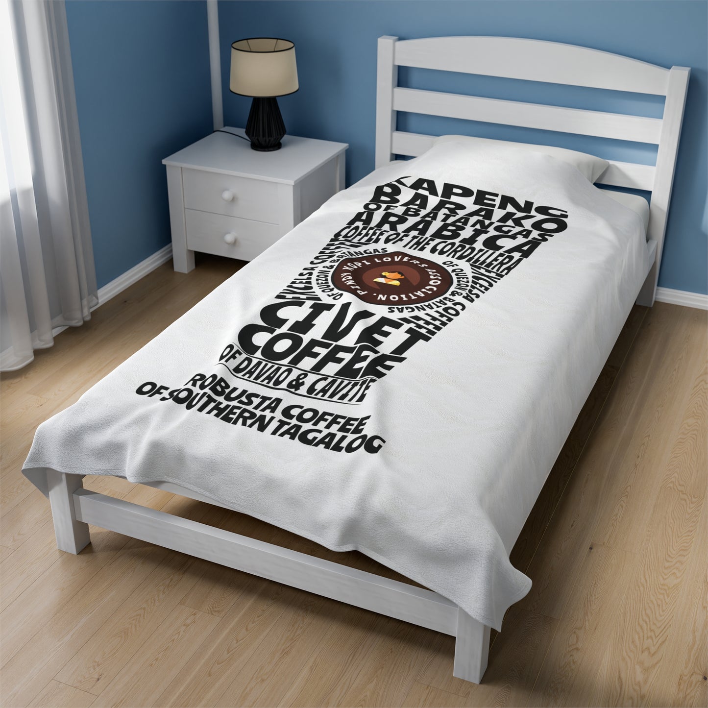 Philippines Best Coffee Beans Velveteen Plush Blanket