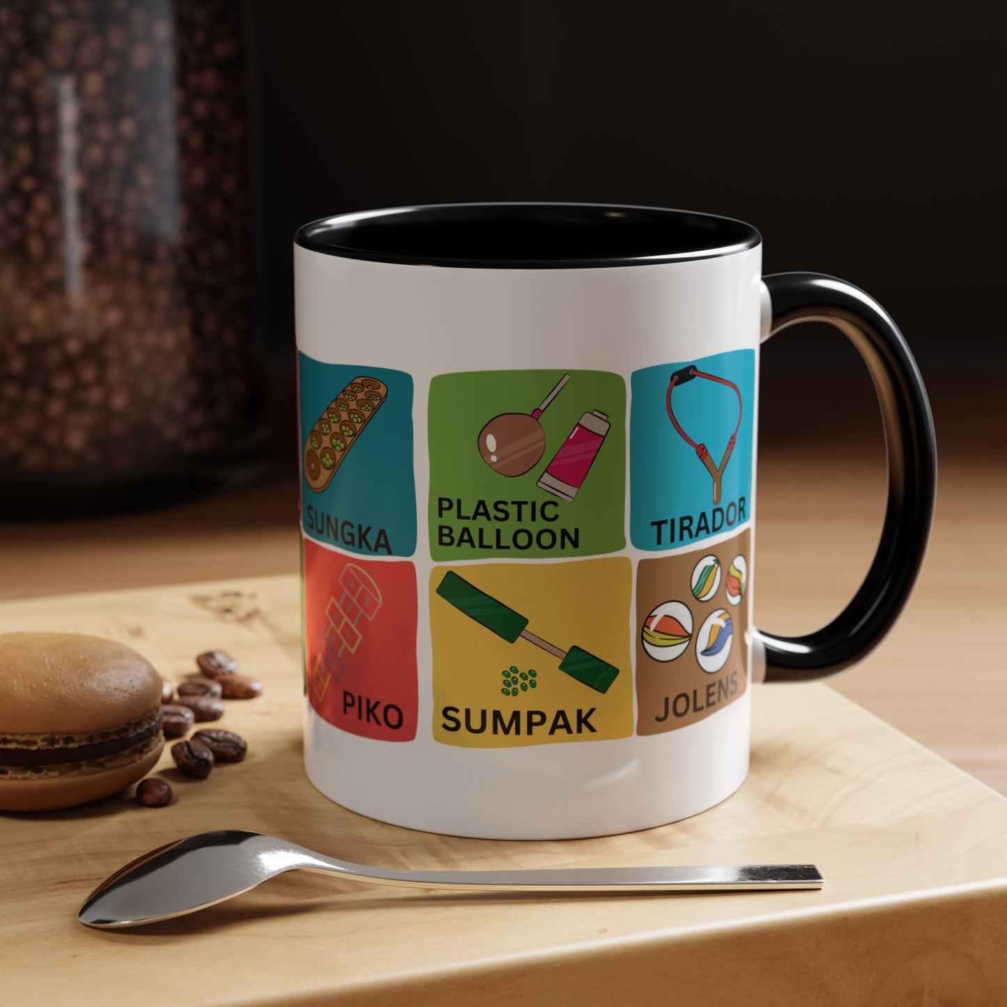 Filipino Classic Toys and Games on Accent Coffee Mug