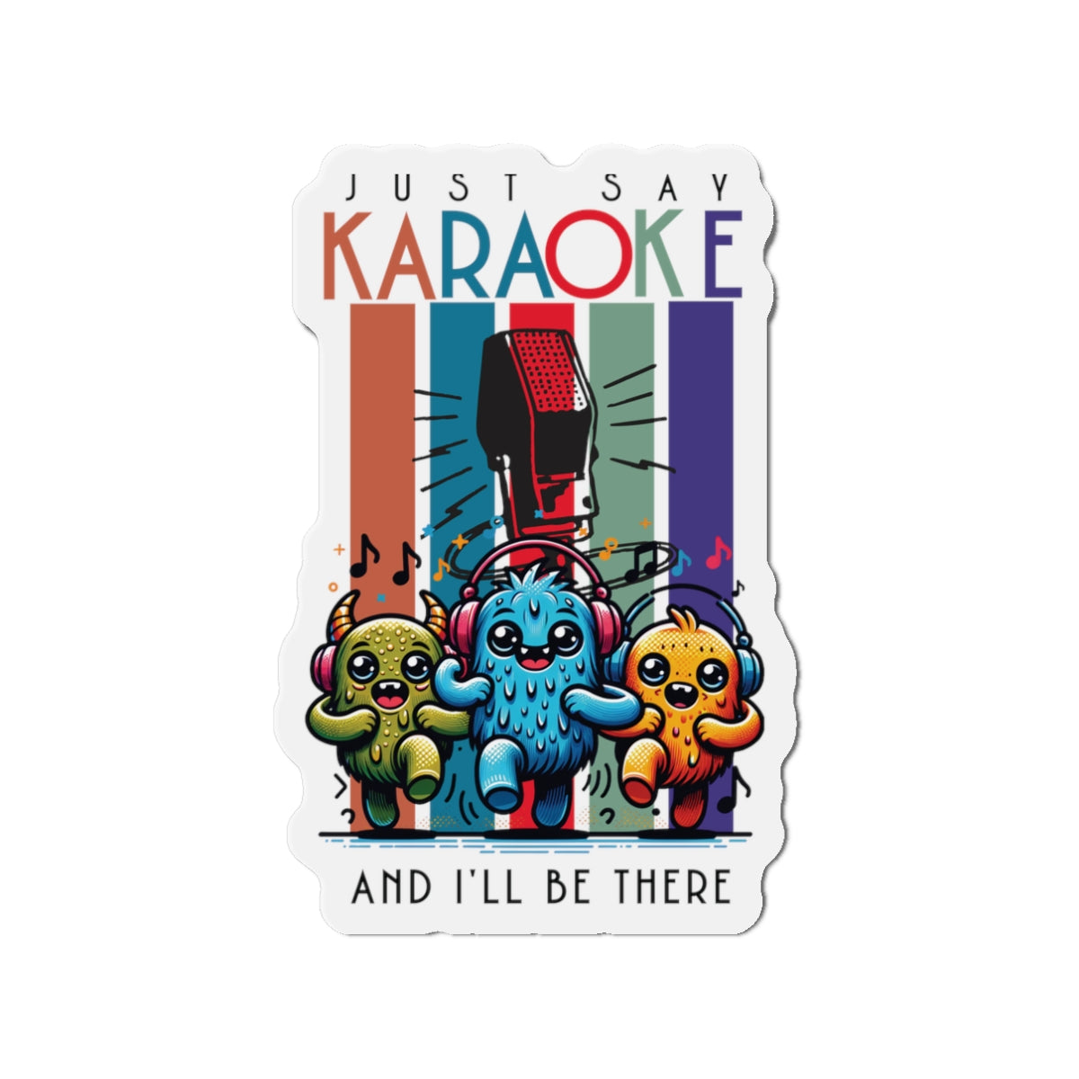 Kawaii Karaoke Die-Cut Magnet