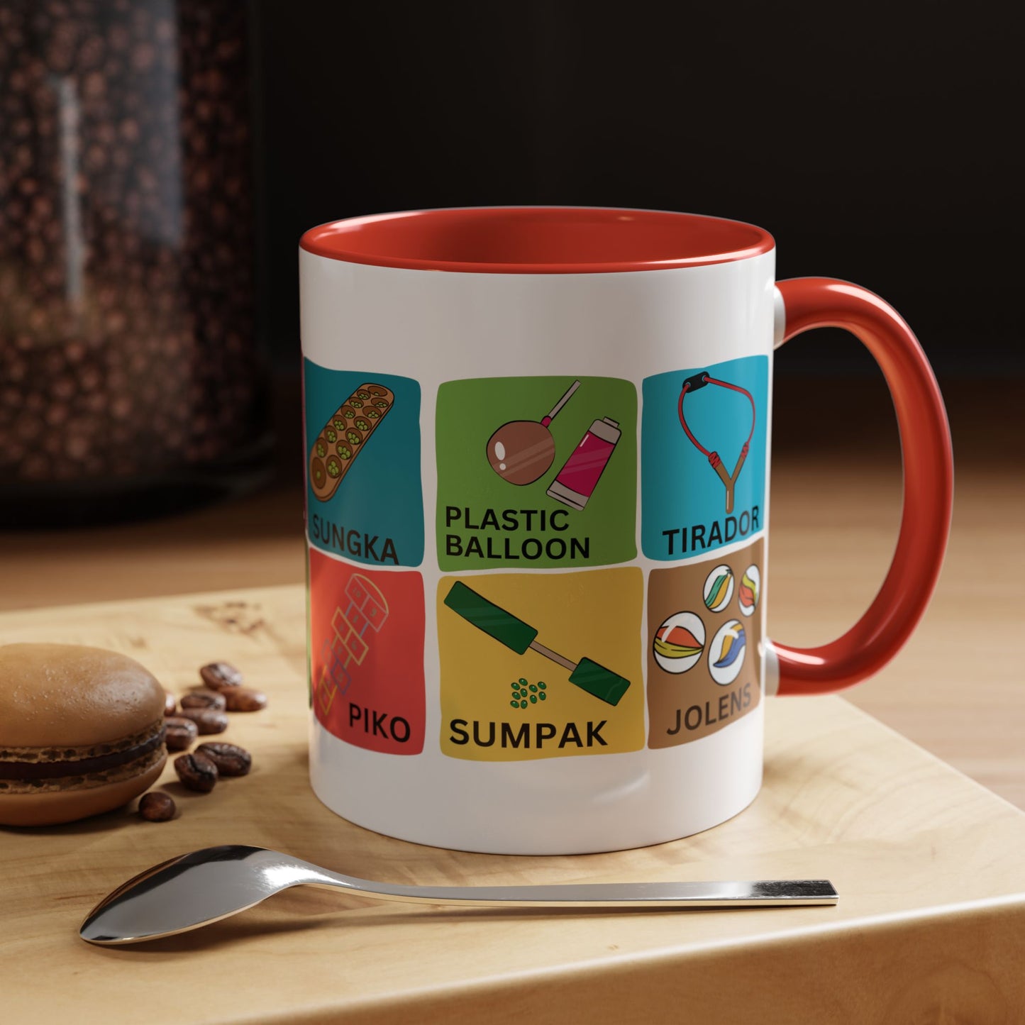 Filipino Classic Toys and Games on Accent Coffee Mug