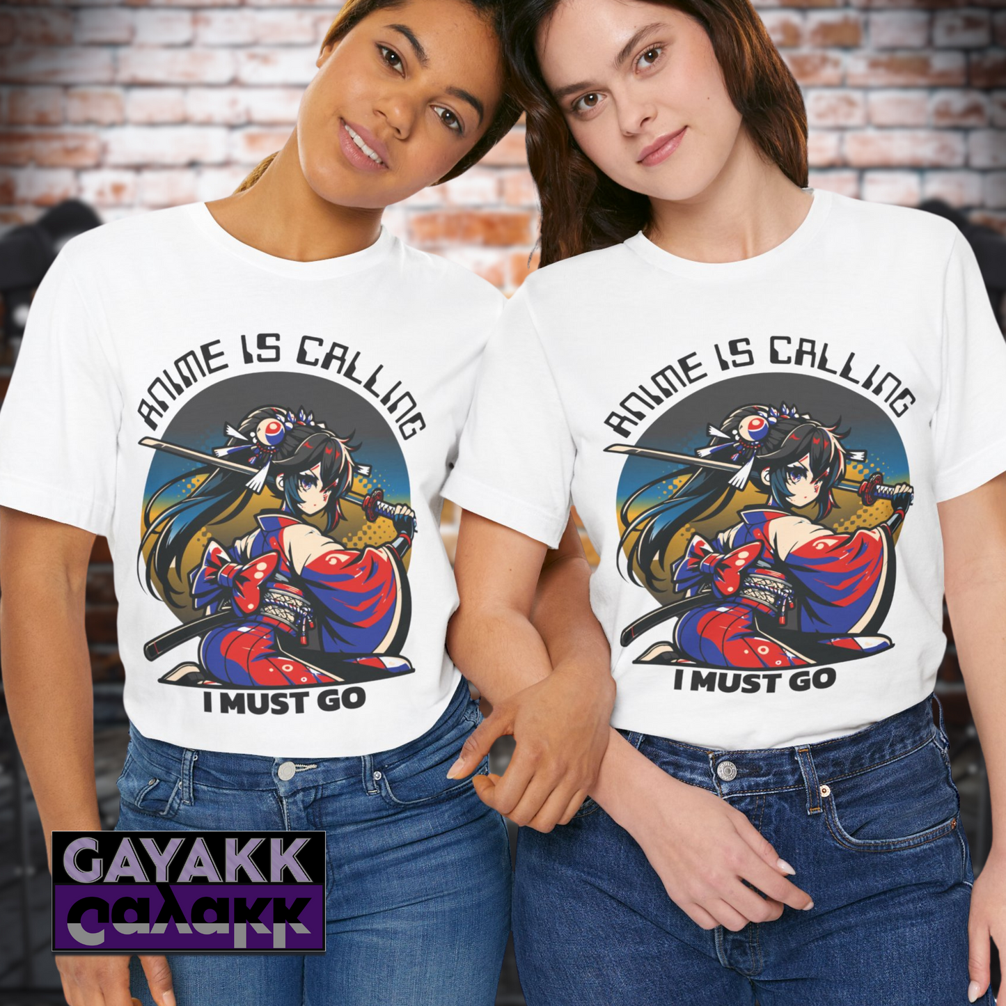 Anime Is Calling I Have To Go T-Shirt, Anime Samurai Geisha Character Inspired Manga Tshirt