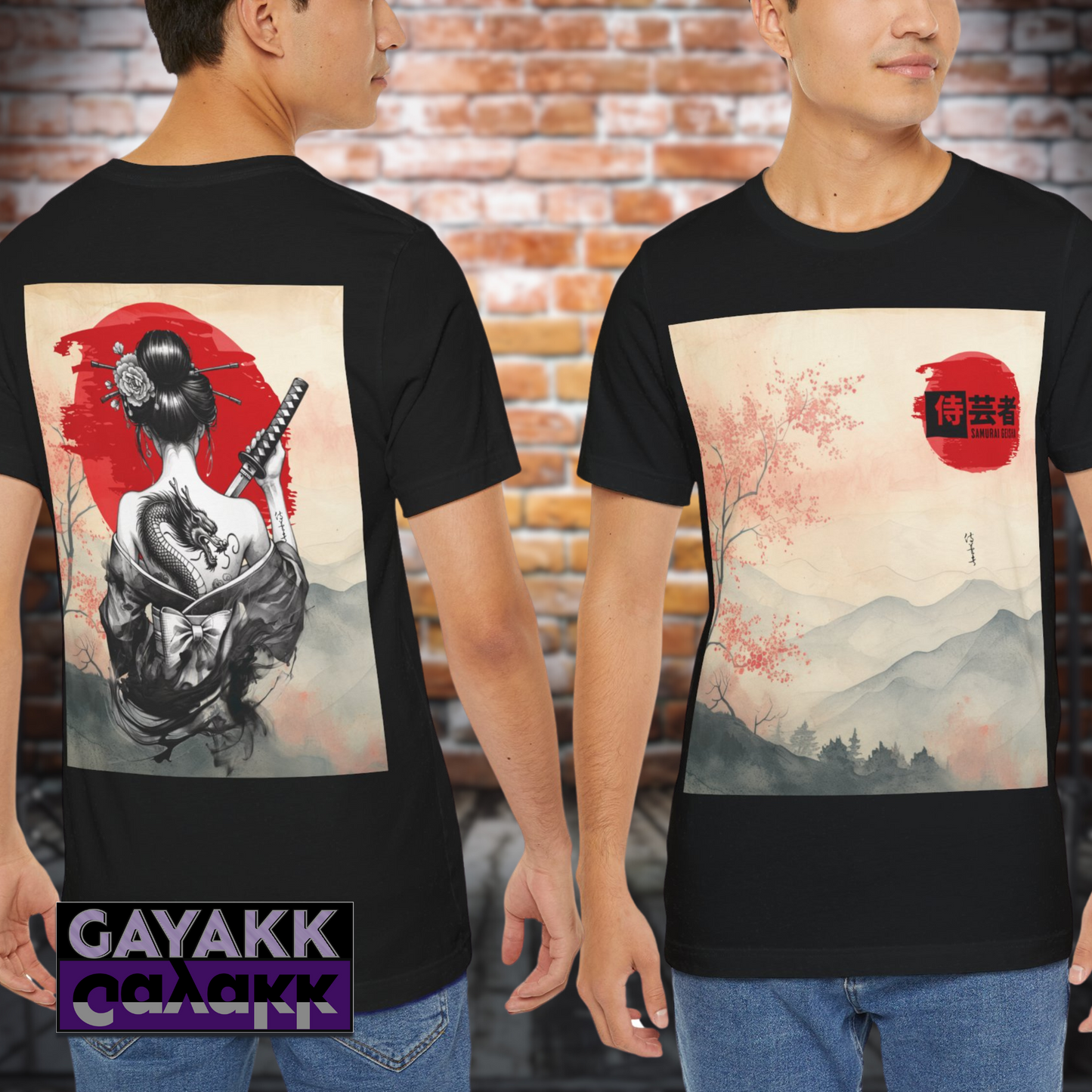 Anime Samurai Geisha Character Inspired Manga Tshirt