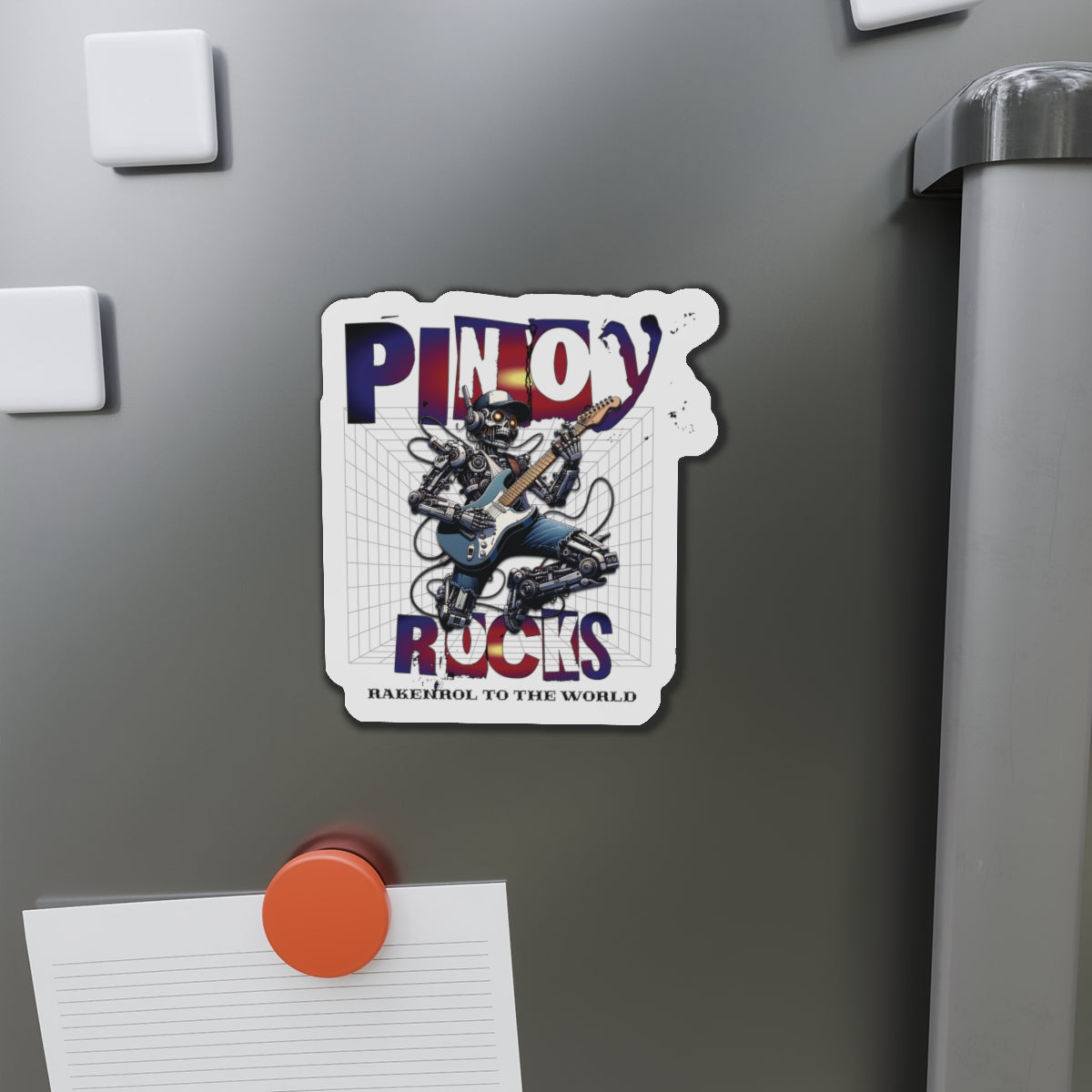 Filipino Expression PINOY ROCKS Die-Cut Magnet