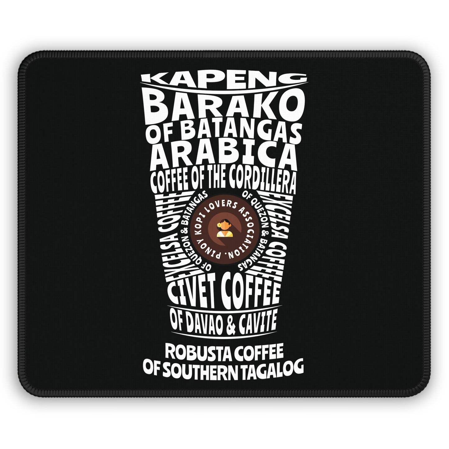 Philippine Best Coffee Beans Mousepad - Black