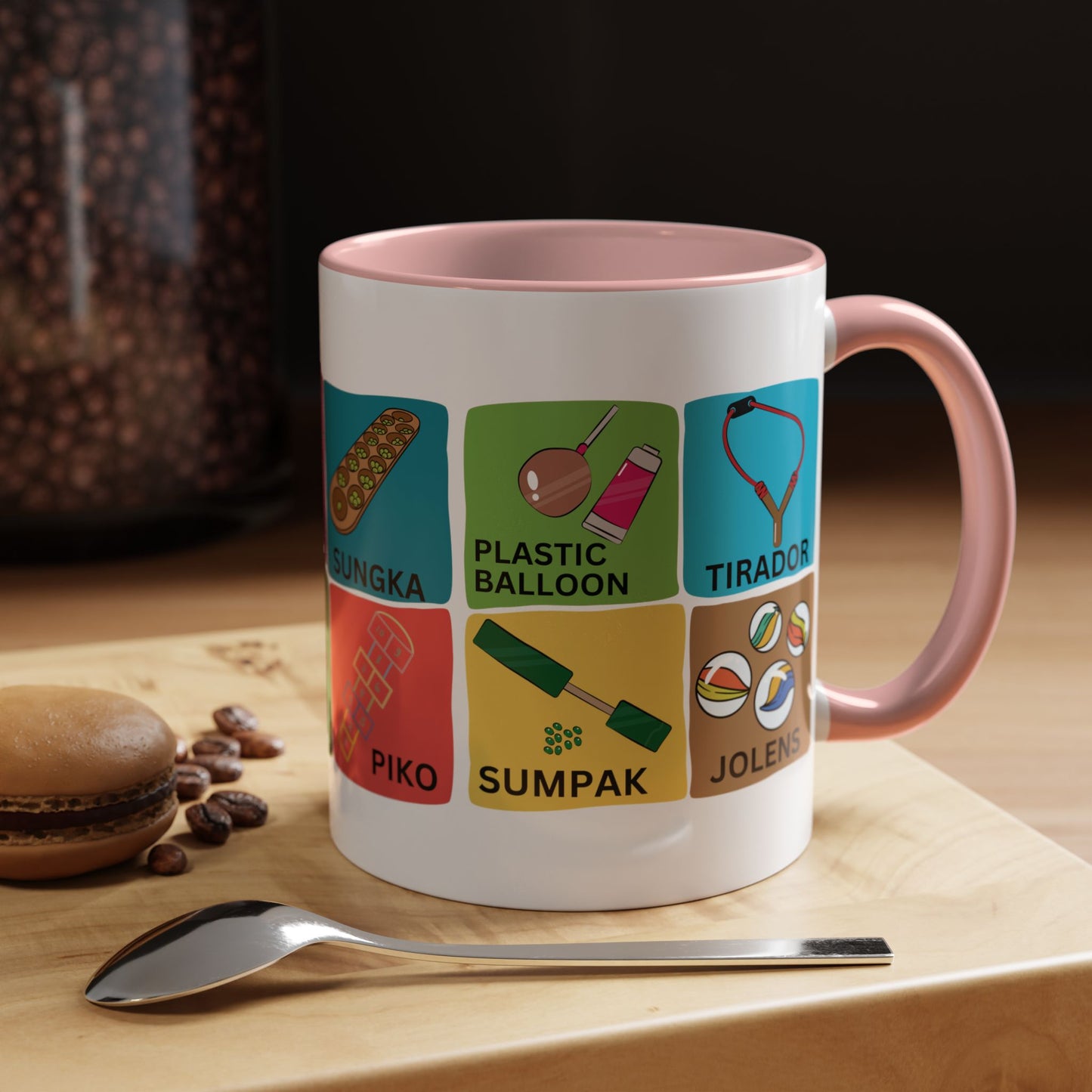 Filipino Classic Toys and Games on Accent Coffee Mug