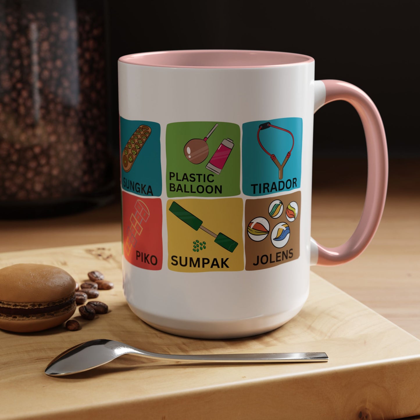 Filipino Classic Toys and Games on Accent Coffee Mug