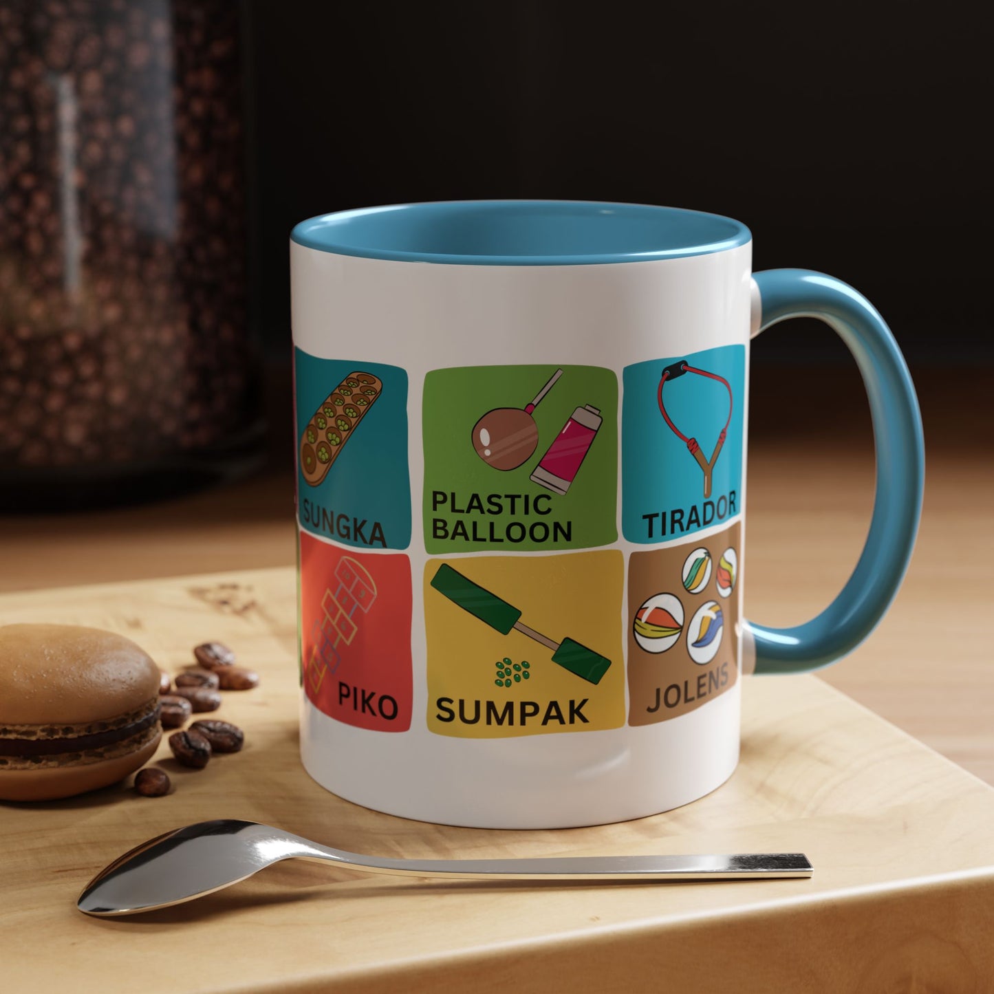 Filipino Classic Toys and Games on Accent Coffee Mug