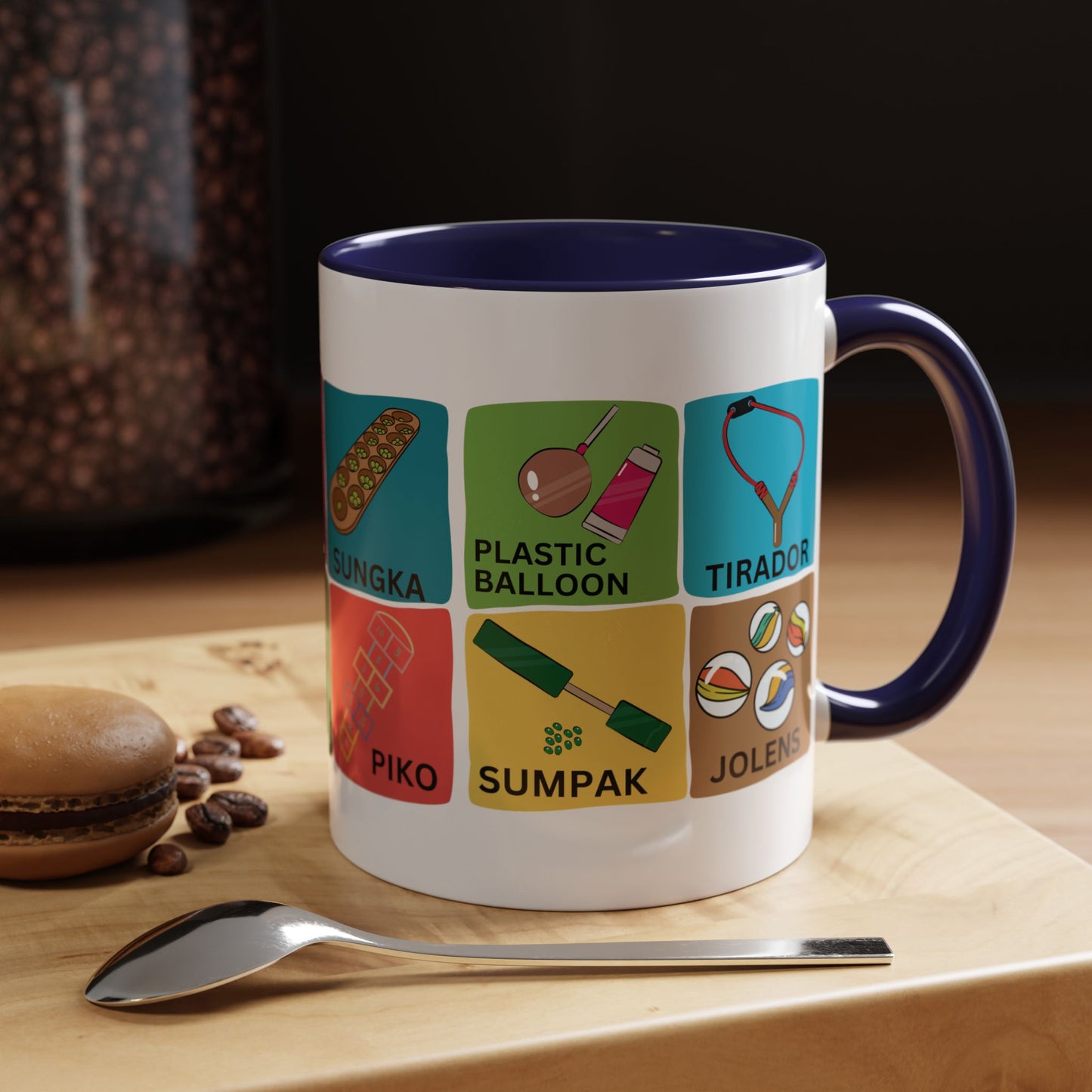 Filipino Classic Toys and Games on Accent Coffee Mug