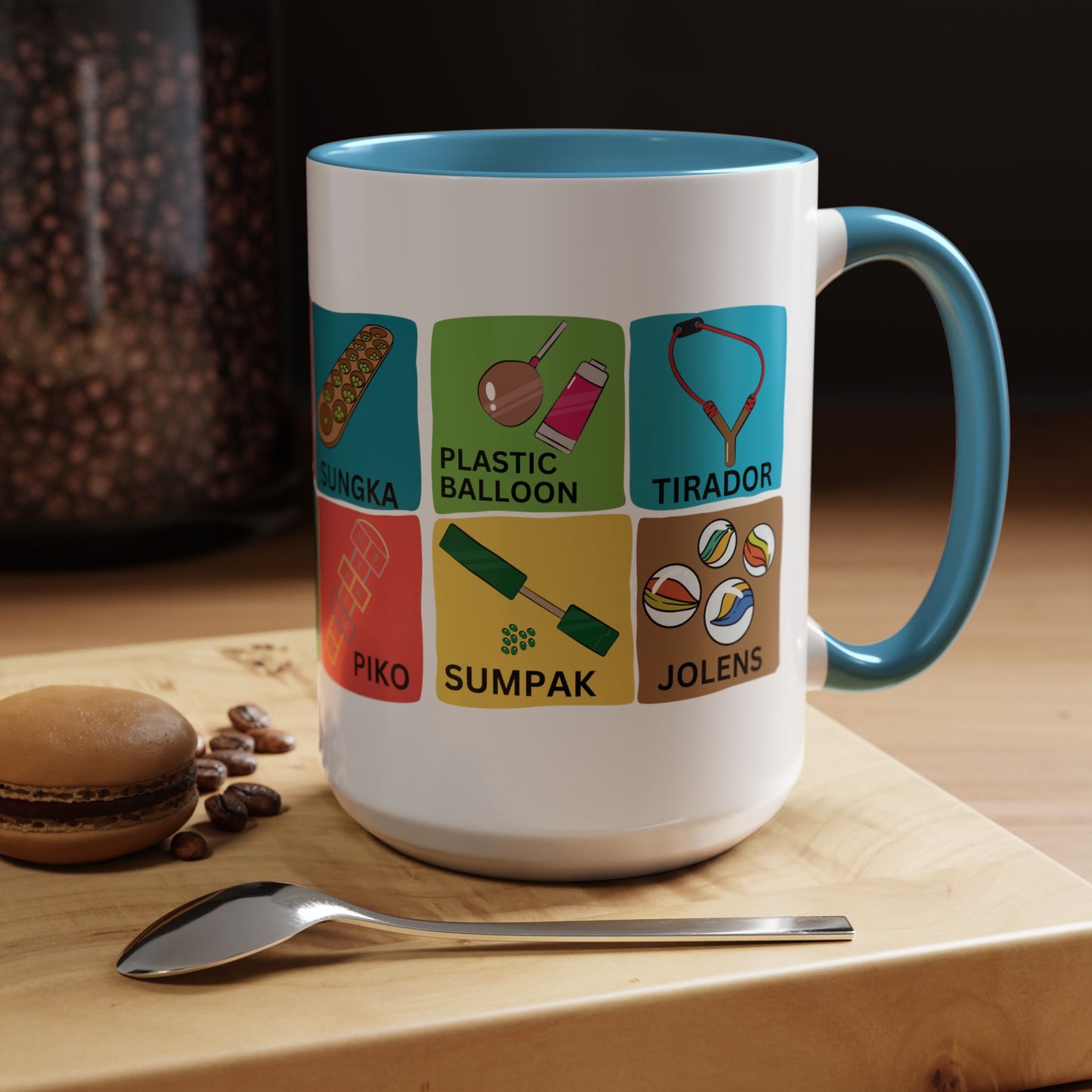 Filipino Classic Toys and Games on Accent Coffee Mug