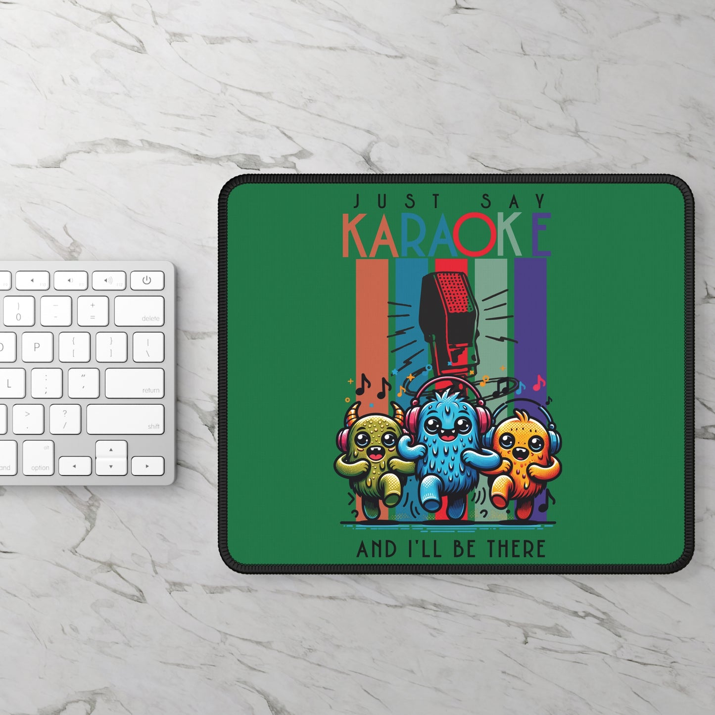 Kawaii Karaoke Gift Mouse Pad - Green