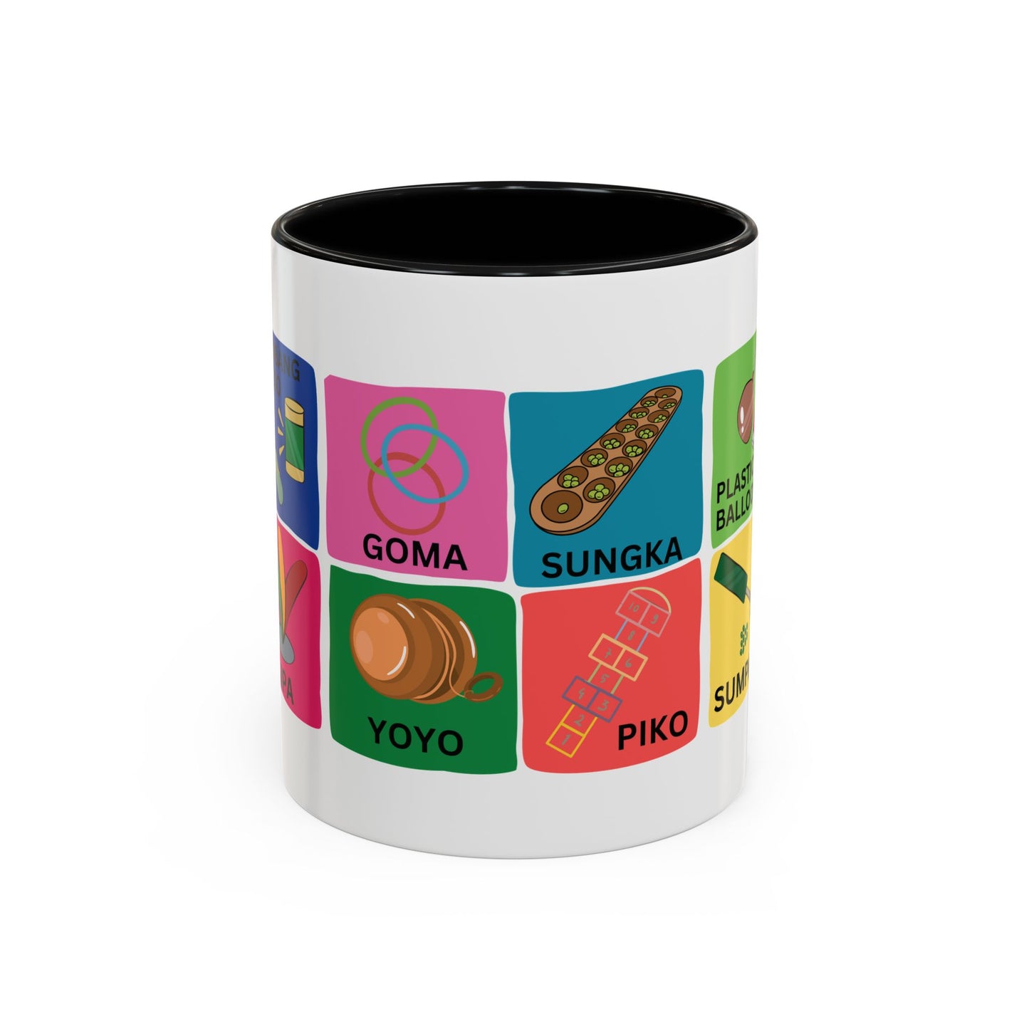 Filipino Classic Toys and Games on Accent Coffee Mug