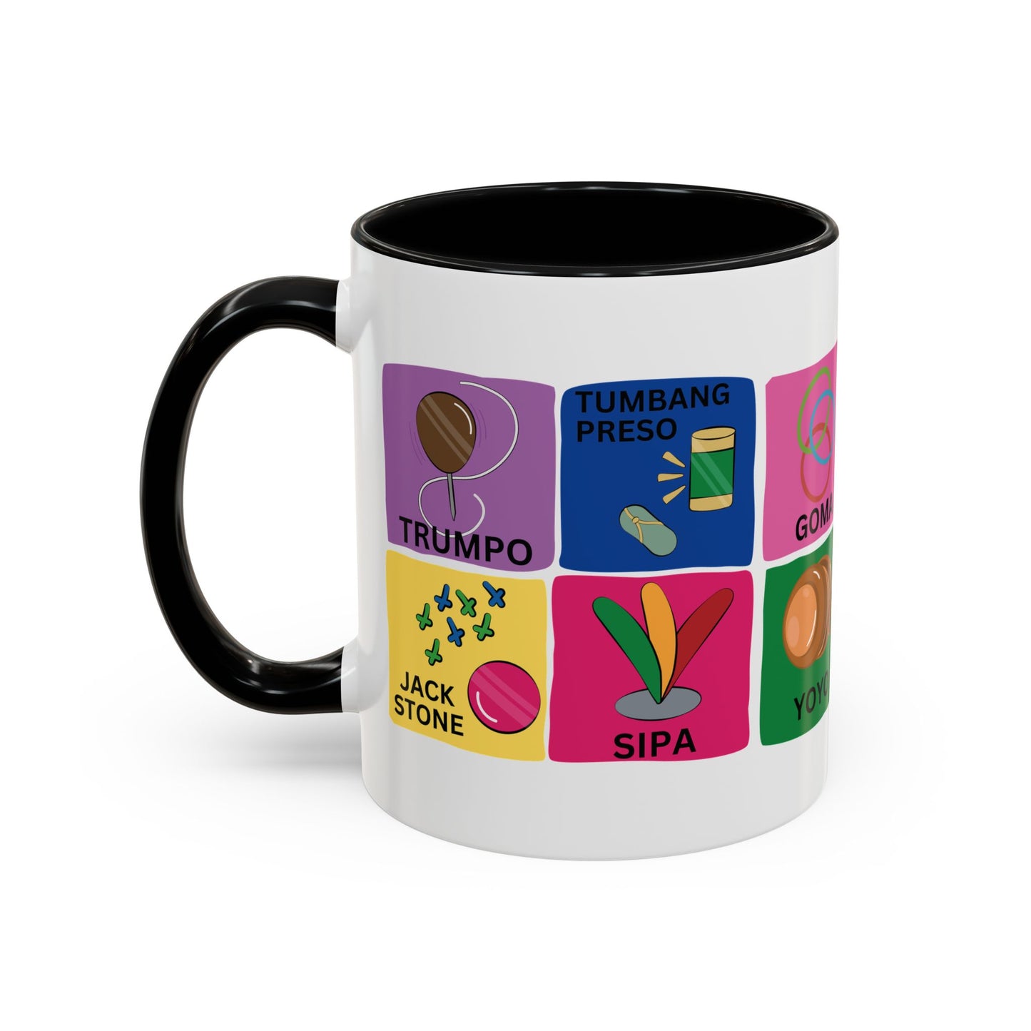 Filipino Classic Toys and Games on Accent Coffee Mug