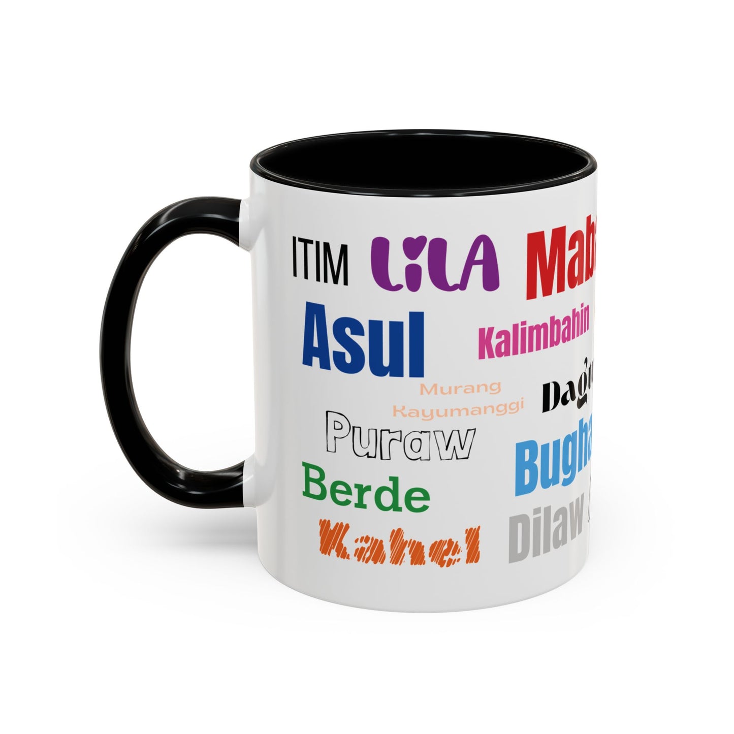 Learn Filipino Colors Accent Coffee Mug