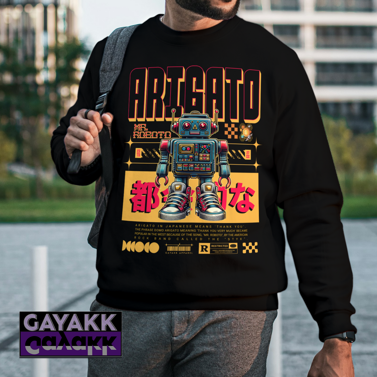 Arigato Mr. Roboto Sweatshirt